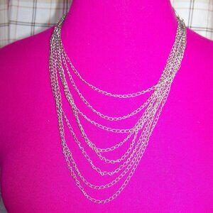 Black Clasp Multi Layer Chain Necklace